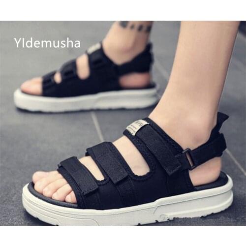 Mens antislip sandals Men Beach shoes Mens Roman Sandals Summer Mens Outdoor Flat Sandals Large Size 36-46 Sports Sandalias