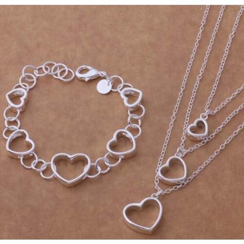 Wholesale High quality silver plated Fashion jewelry Necklace bracelet WT-258