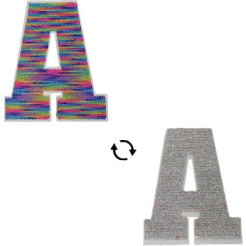 Sequins Letters Patch A Reversible Change Color AB Patches For Clothing Ins Fashion Strange Things Stcikers Home Decor Diy Gifts