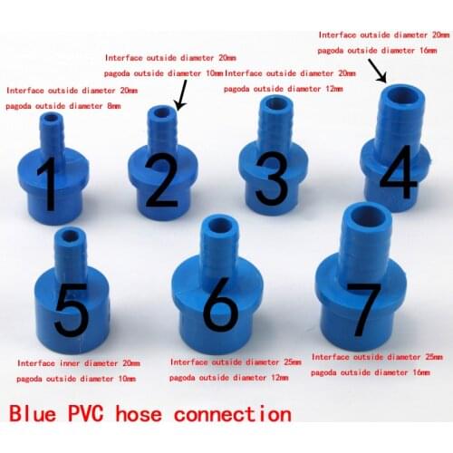 Plastic pagoda connection PVC pagoda direct blue pagoda water nozzle soft and hard pipe to the joint hose quick connection 1Pcs