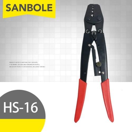 Crimping Plier HS-16 Cable Lug Crimper Tool Bare Terminal Wire Cutter 1.25-16 Square Millimeter Cutting Hand Tool