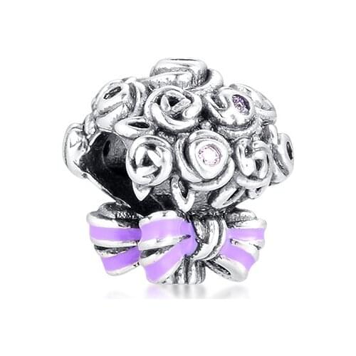 Fits for Pandora Charms Bracelets Celebration Bouquet Beads 100% 925 Sterling Silver Jewelry Free Shipping