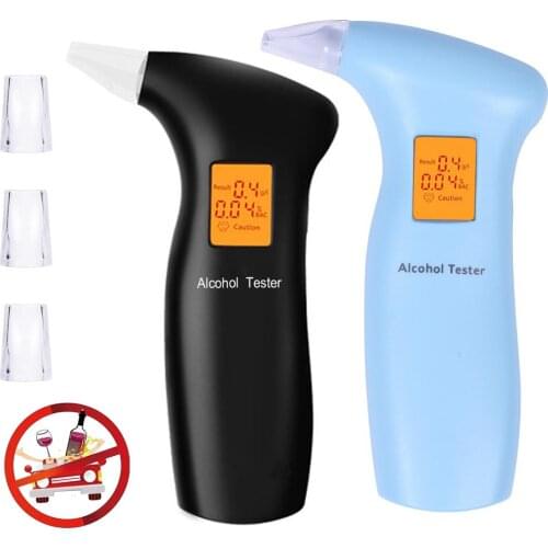 Portabl LCD Display Digital Alcohol Tester Digital Alcohol Breath Tester Breathalyzer Analyzer Detector Backlight Light
