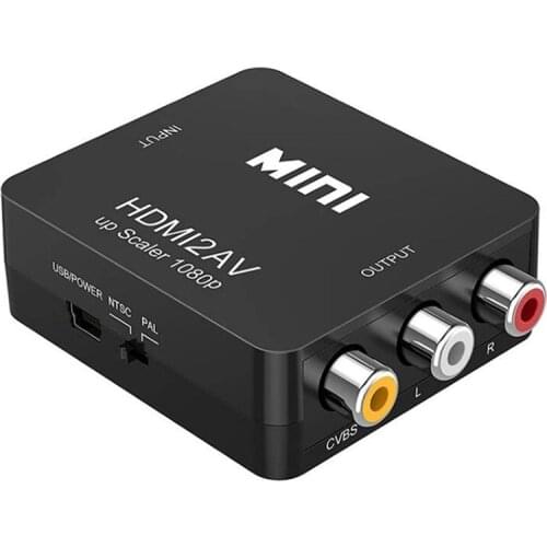 HDMI-compatible To AV Converter HD Video Box 1080P AV Support NTSC PAL Output HDMI-compatible TO VGA Video Converter