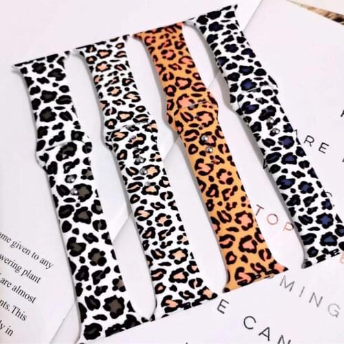 Fashion Printing strap For apple watch band 40/44mm iwatch band Silicone belt bracelet correa apple watch 6 SE 5 4 3 2 38mm 42mm