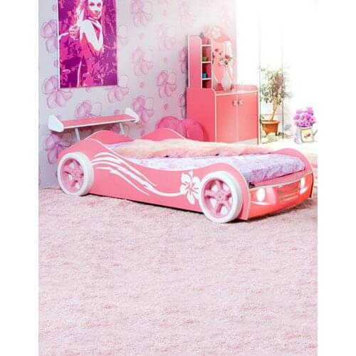 Pink Car Bed Bedroom for Children Girl Photography Backdrops Photo Props Studio Background 5x7ft