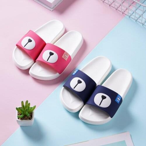 Family Slippers Soft-slippery PVC Couple Men and Women Cartoon Outside Mute Home Shoes Mens Shoes Wear-resisting
