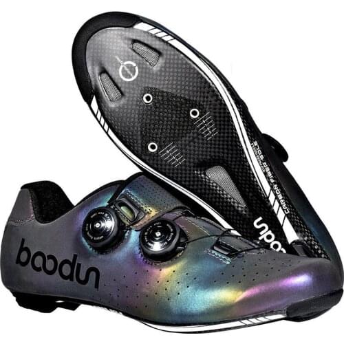 Ultralight Self-Locking Shoes professional Road Bicycle Racing Shoes Photochromism Vamp Carbon Fiber Road Cycling Shoes