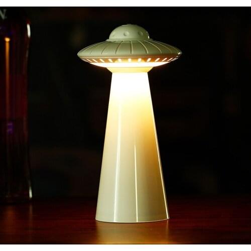 UFO Design Night Light USB Rechargeable LED Table Lamp Dimmable Reading Flicker-Free Light Smart Bedside Lamp Student Children