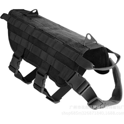 Large Size S~XL Dog Tactical Vest Outdoor Police Dog Combat Hunting Training Nylon Waterproof Protection Waistcoat Dogs Clothes
