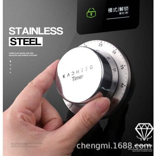 Stainless Steel Timer Egg Timer Kitchen Home Student Reminder Mechanical Alarm Clock Pour Time Manager stopwatch