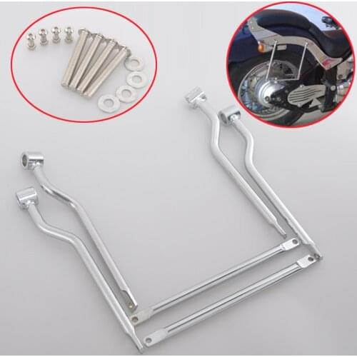 Motorcycle Universal Saddlebag Support Bars Mounts Bracket For Harley Yamaha Suzuki Chopper Bobber