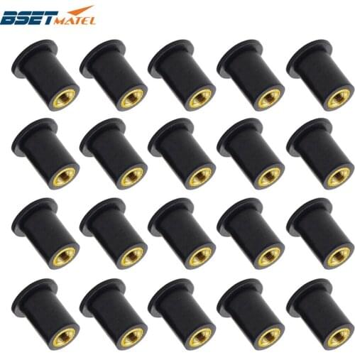 Universal M5 Motorcycle Windscreen Windshield Fairing Well Rubber Nuts Screw Bolt Blind Fastener Fishing Kayak Boat Marine Canoe