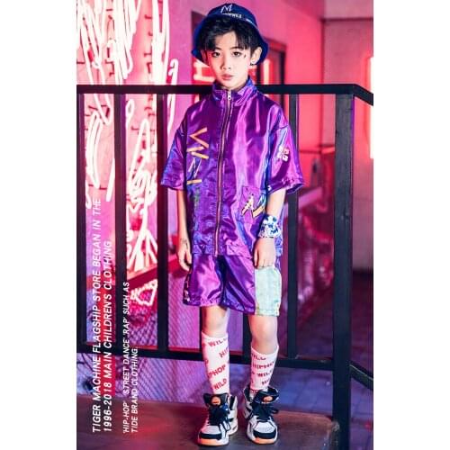 High Quality Ballroom Dance Clothing 2 Piece Clothes Boys and Children Dance Hiphop Costume Jazz Street Standard Wear G0024