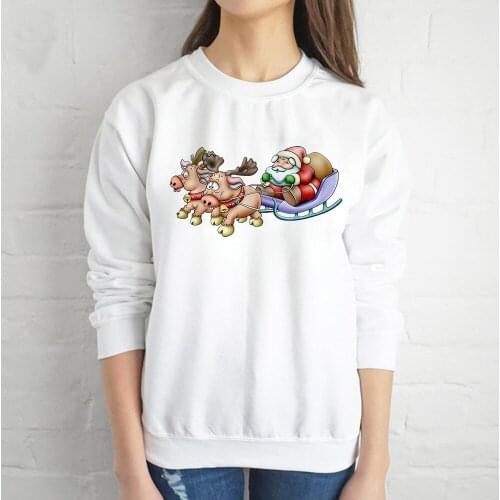 Funny Beautiful Hoodies Santa Is Looking For The Chimney Graphic Sweatshirts Merry Christmas Nimation Popular Women Clothes