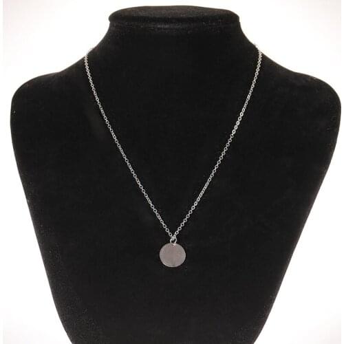 Glamour Necklace 2020 Fashion New Simple Temperament Wild Small Disc Thin Chain Women Necklace Gift Wholesale Bohemio