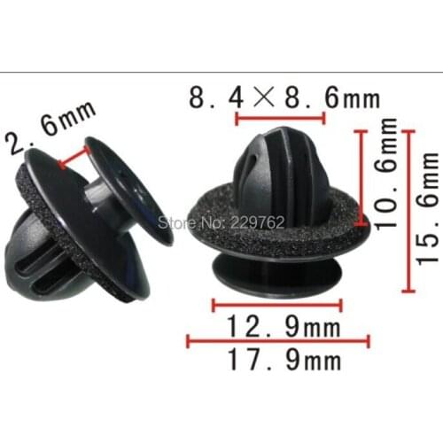 100PCS Free Shipping Decorative door Retainer Auto Clips And Fastener Car Plastic Fastner Automotive Retainer Clips