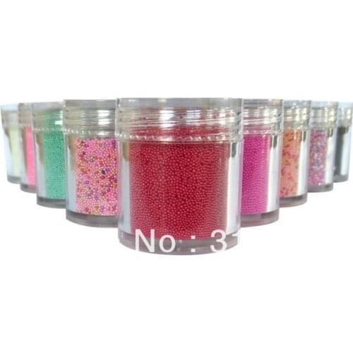 12pieces/lot Tiny Circle Bead Decoration 3D Nail Art Beads Caviar Nail Art