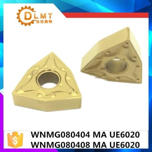 20pcs WNMG080404 MA UE6020 WNMG080408 MA UE6020 External Turning Tools Carbide inserts Cutting Tool CNC Tools Lathe cutter tools