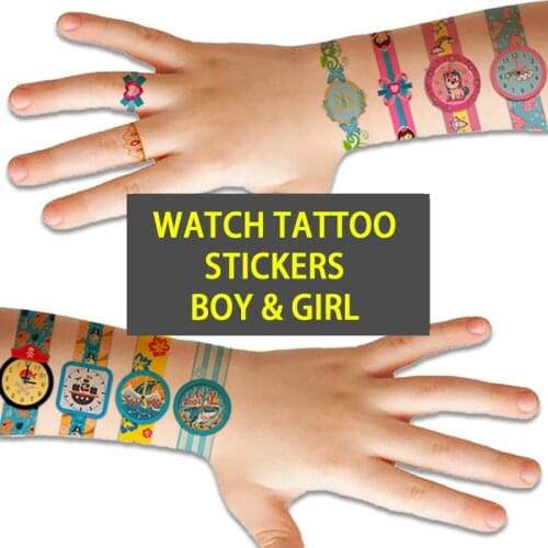 8Sheets/Set Children Cute Cartoon Unicorn Temporary Tattoo Stickers Baby Shower Kids Body Makeup Sticker Tattoo Girls Gift