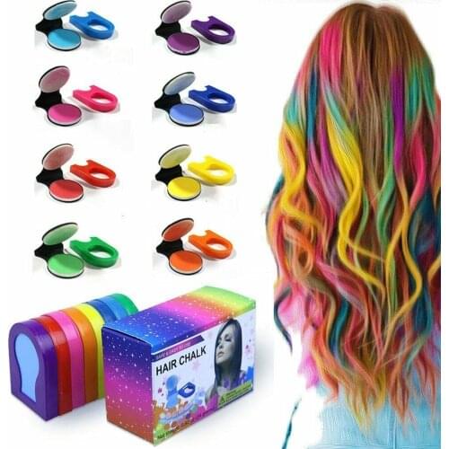 Hair Color Portable Hair Chalk Powder DIY Temporary Pastel Hair Dye Color Paint Beauty Soft Pastels Salon Styling