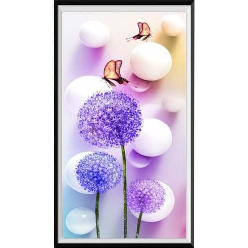 5d Diy Diamond Painting "butterfly and Flower", Imitation Diamond Embroidery, Cross Stitch Style, Mosaic, Home Decoration Crafts