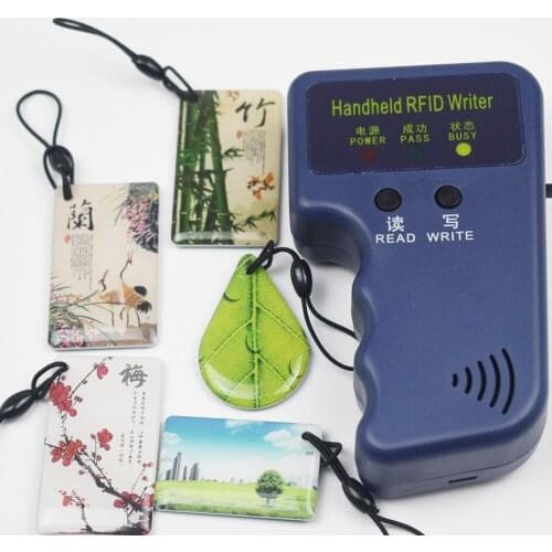 Free shipping RFID Copier/ Duplicator/ Cloner ID EM reader & writer+ 5pcs EM4305 T5557 writable keyfob