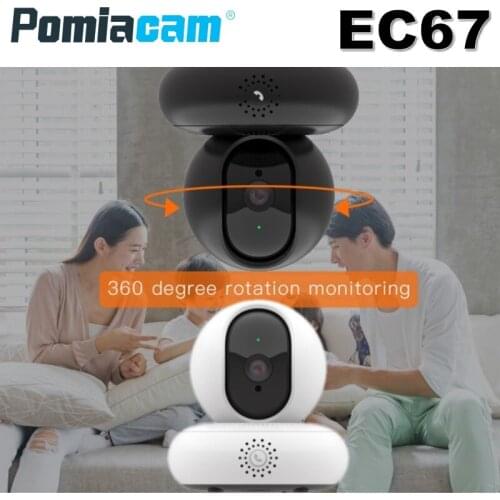 2019 2MP Wireless IP Camera Wifi 1080P Panoramic 360 degree PTZ rotation Webcam Home Intercom Mini Baby Monitor HD CCTV Camera