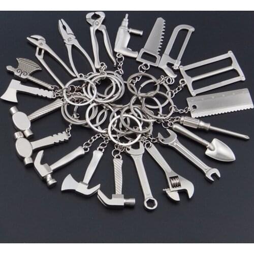 50 pcs/lot Creative Mini Tools Keychain Simulation Survival Kit Outdoor Camping Hiking Emergency Buckle Gadgets