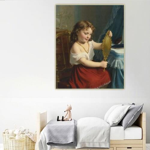Citon Fritz Zuber Buhler《Admiration》Canvas Art Oil Painting Artwork Poster Picture Wall Background Decor Home Decoration