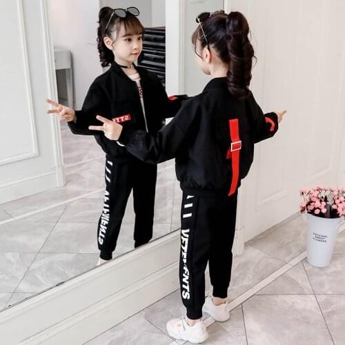 Childrens Clothes 2020 Spring Fashion Cotton Long Sleeve Suit Teenage Girls Tracksuits Boutique Kids Beauty Princess Sets