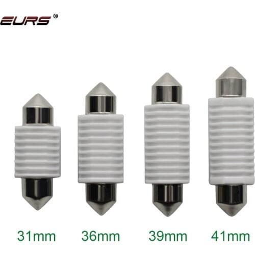 EURS 2pcs Festoon 31mm 36mm 39mm 41mm LED Bulb C5W C10W ceramics Canbus Error Free Auto Interior Doom Lamp Car Styling Light