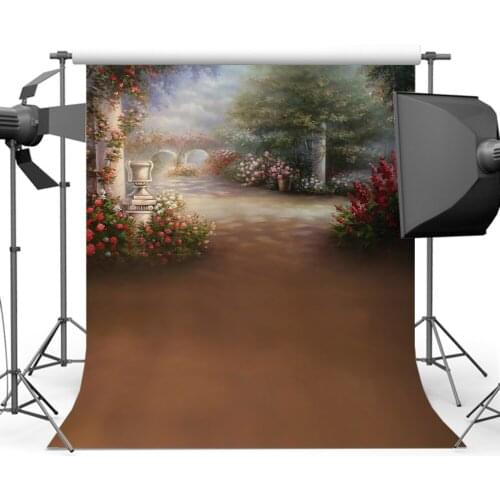 Mehofoto Old Master Photography Backdrops Vintage Style Background for Photo Studio Photographers Flower Green Treen CM-0530