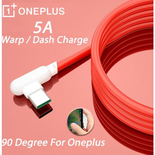 90 Degree For Oneplus Nord N10 5G 8 Warp Charge Type C Dash Cable 5A Fast Charge One Plus 7 Pro 7t 7 T 6t 6 5t Warp Charger Cabo