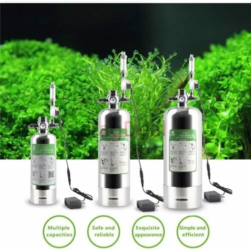 Aquarium Co2 Generator System Kit Plant Fish Tank CO2 Reactor with Pressure Gauge Bubble Counter Filter Magnetic Soleonid Valve