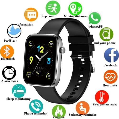 LIGE 2021 New Smart Watch Men Women Full Touch Fitness Tracker IP67 Waterproof Bluetooth Smartwatch Men For iPhone Xiaomi Phone