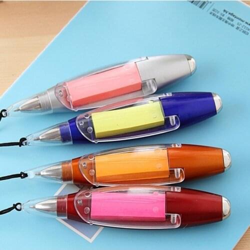 Multifunctional Stationery Ballpoint Lanyard Notes LED Light Pen School Supplies
