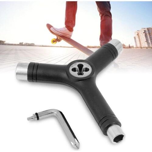 Multifunctional Universal Black Nylon Y Shaped Skateboard Tool Y-Tool Accessory