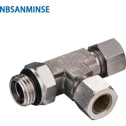 NBSANMINSE 10Pcs/lot KST 1/8 1/4 3/8 1/2 Tube Inserting Lok-Fittings Connector Compression Fitting Tube Air Fitting Pipe Joint