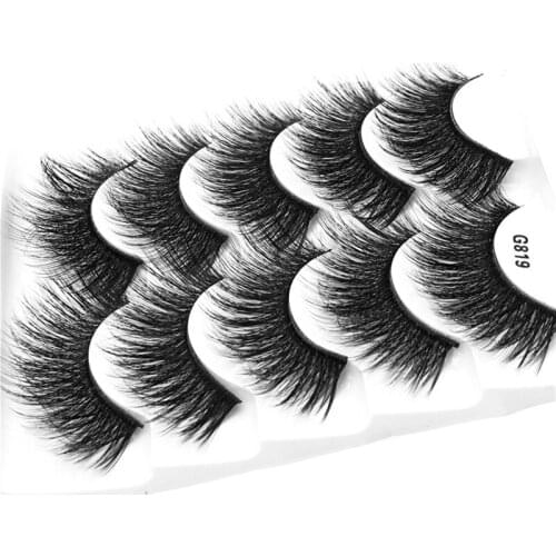 Mink Long Natural Fake Lashes Makeup Black Handmade 3D Extend Lasting Eyelash Extension Make Up Tools