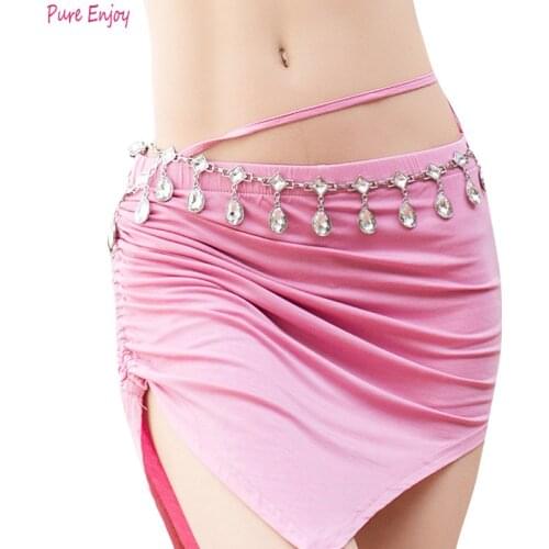 New women high-end diamond wild belly dance waist chain waist ornament jewelry clothing accessories rhinestone waist chain adjus