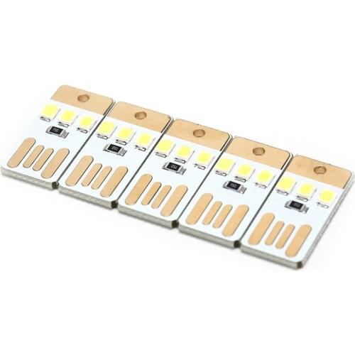 One / 5pcs 0.2W USB LED Bulb Book Light For Laptop PC Powerbank Night Lamp Mini Pocket Card USB Power LED Night Light