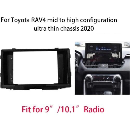 Car Radio Fascia for Toyota RAV4 Mid To High Configuration Ultra Thin Chassis 2020 Frame Kit Center Console Holder Bezel