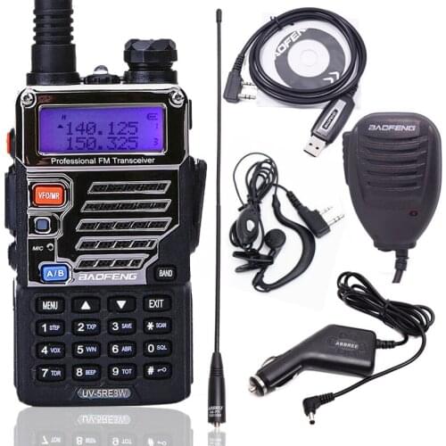 BaoFeng UV-5RE 8Watts Walkie Talkie 10km 136-174mhz 400-520mhz Dual Band VOX Flashlight Handheld Long Range Portable UV5R Radio