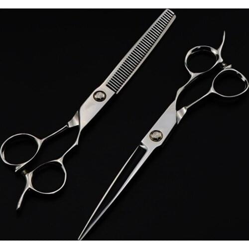 Professional JP steel 7 '' bearing Pet dog grooming hair scissors cutting barber thinning shears haircut hairdressing scissors
