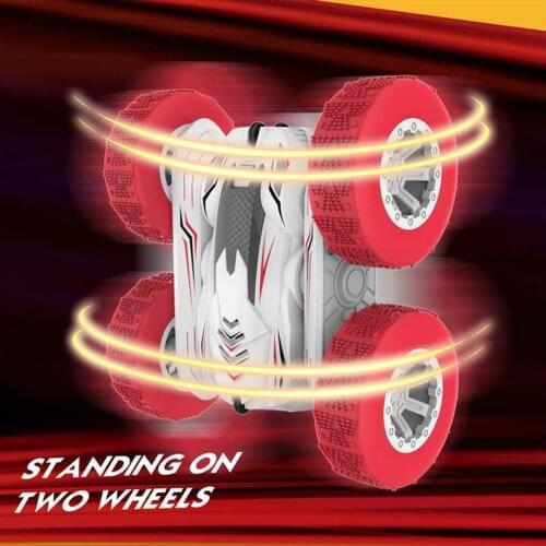 RC Stunt Remote Control Car Horizontal 360 Degree Roll Rotation Standing Double Sided Car Vehicle With Hollow Cup Motor
