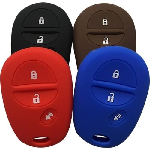 Rubber Car Key Cover For Car Keys For TOYOTA Sienna Tacoma Tundra Sequoia Highlander Silica Gel Remote Control Case For Keys