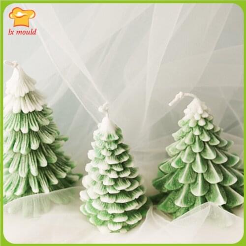 LXYY Christmas Tree Silicone Molds Christmas Decoration 3D Cedar Cake Baking Mould Candle Moulds