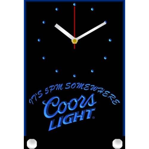 Tnc0035 Coors Its 5 pm Somewhere Bar Table Desk 3D LED Clock