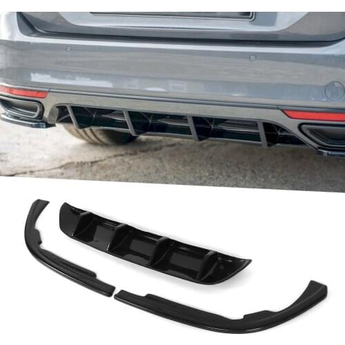 Car accessories car bumper Gloss Black for Maxton Style Rear Bumper Diffuser Extension With Side Splitters Replacement for B8